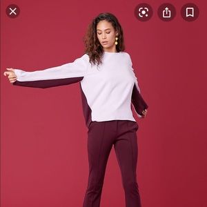 NWT! Satin DVF colorblock “sweatshirt” (size L)